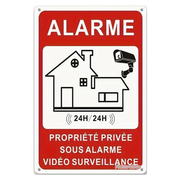 Panneau Alarme Propri�t� Priv�e sous alarme vid�o surveillance