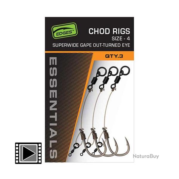 Bas de Ligne Fox Edges SWGO Chod Rigs (par 3) n� 6