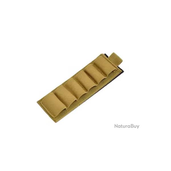 Cartouchire - Beige/TAN - Velcro - 6 Cartouches - Calibre 12/20