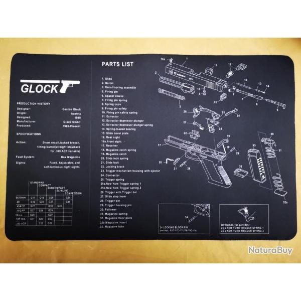 Tapis de d�montage pour pistolet Glock