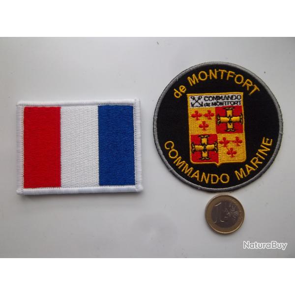 lot �cussons commando marine et France insignes tissu collection militaire