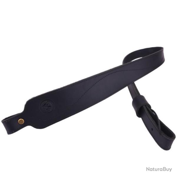Bretelle noire en cuir - LIVRAISON GRATUITE