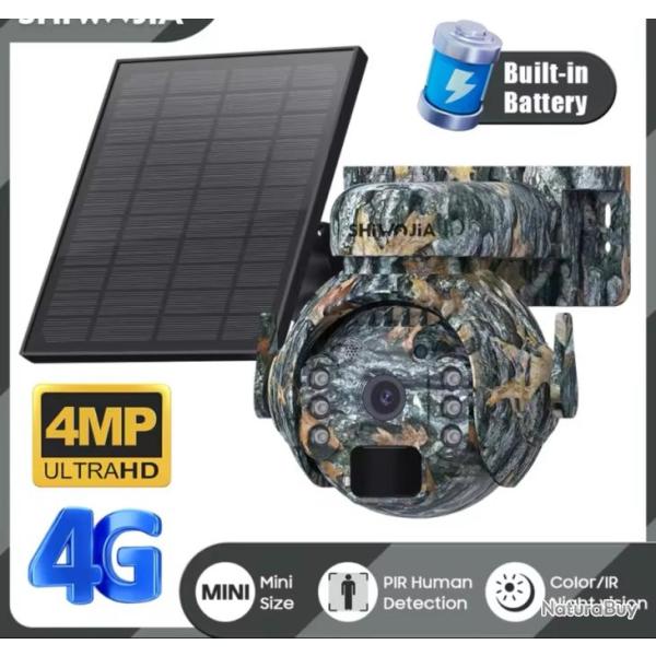 Cam�ra 4G vison live 355 degr�s +  Panneau solaire PROMO BLACK FRIDAY !