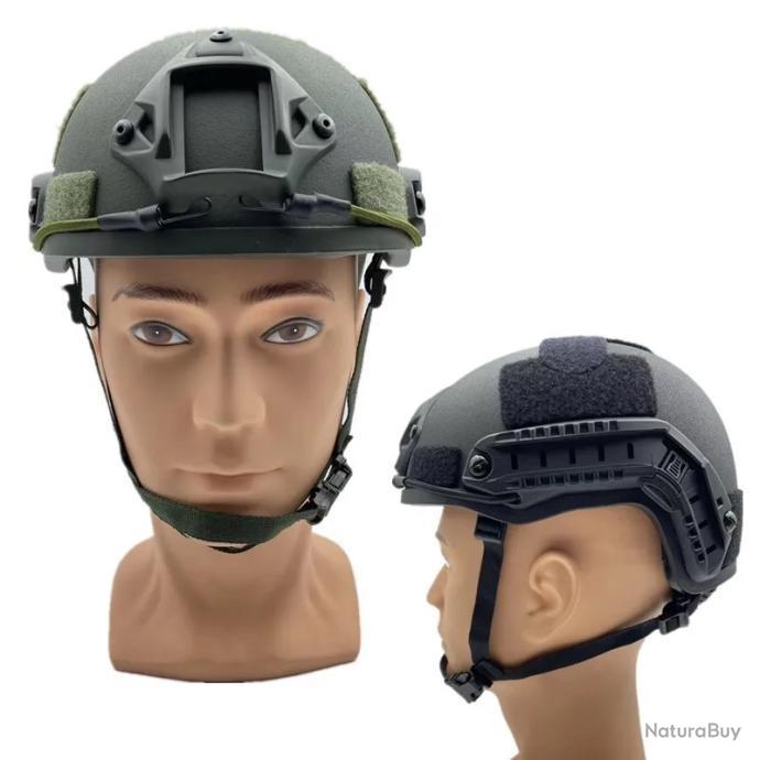 Casque Tactique Balistique Intégral - Protection NIJ IIIA, Kevlar, Taille Large - Neuf
