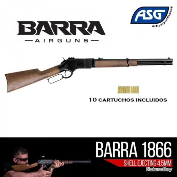 Carabine  levier  ASG   air/ 186BARRA 1866 Noir Co2 - 4,5 pellets