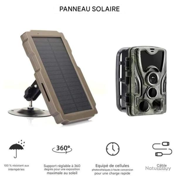 Chargeur Solaire Haute Conversion 25% avec Support Rotatif 360� et C�ble 3m