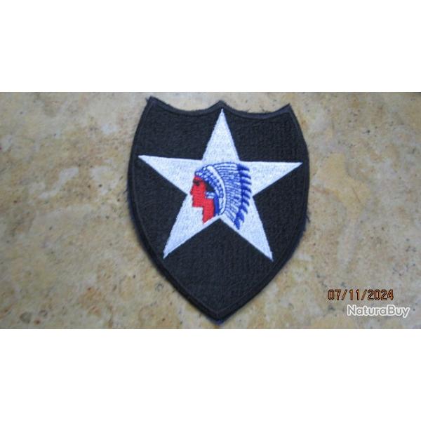 patch 2nd Infantry Div Army post WW2 Vietnam US apr�s deuxi�me guerre  fab identique ww2 Indian head