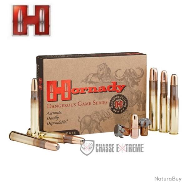 20 Munitions HORNADY Cal 470 Nitro Express 500Gr Dgx Bonded