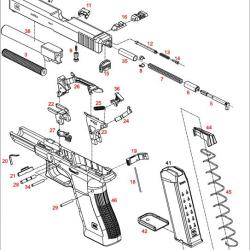 GOUPILLE DETENTE GLOCK SLIM G36 PIECE N&deg;28