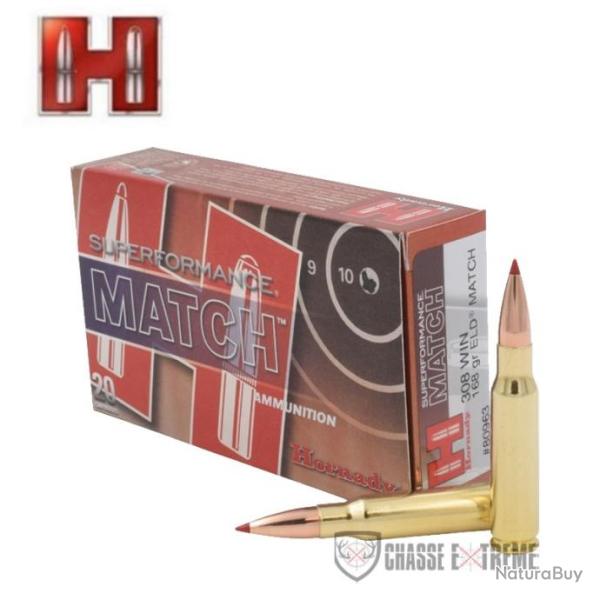 20 Munitions HORNADY Superformance Match Cal 308 Win 168Gr ELD Match