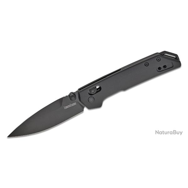 Couteau Kershaw Mini Iridium Black Lame Acier D2 Manche Alum KVT Clip AXIS/Crossbar Lock KS2051BLK -