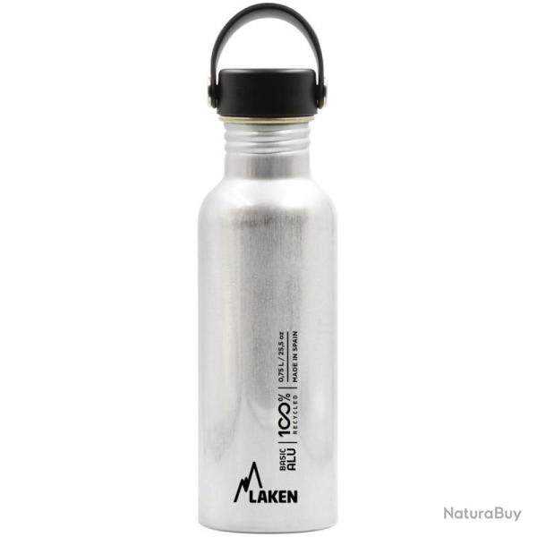 Gourde alu Laken Basic Oasis 0,75L argent