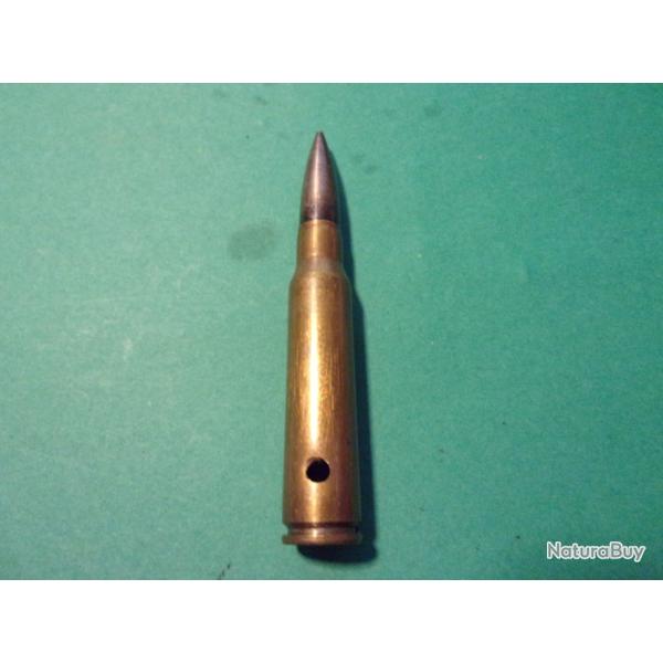 1 Munition 7,5x54 Fabrication yougoslave, �tui laiton, balle blind�e acier, neutralis�e