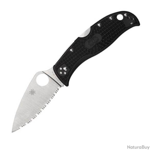 C262SBK Couteau de poche dent� Spyderco "LEAFJUMPER" manche noir