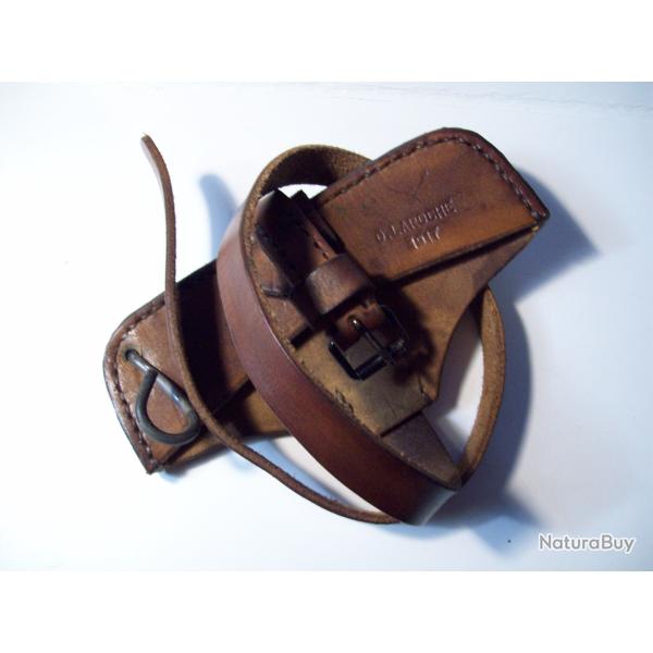 militaria ww1 �tui cuir pique pioche seurre 1909