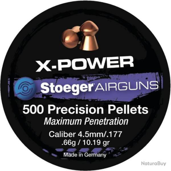 Bo�te de 500 plombs Stoeger X-Power - Calibre 4,5 mm