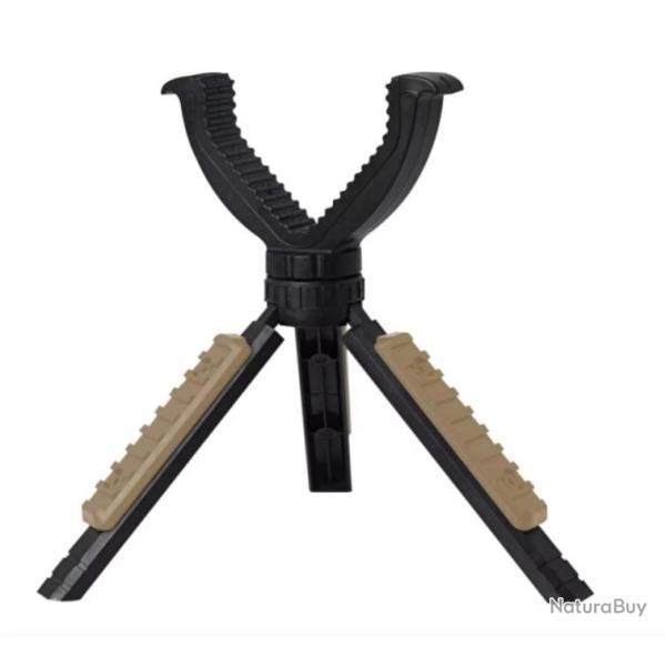 Tr�pied de Chasse Multifonctionnel Portable pour Camping et Activit�s Ext�rieures noir et sable