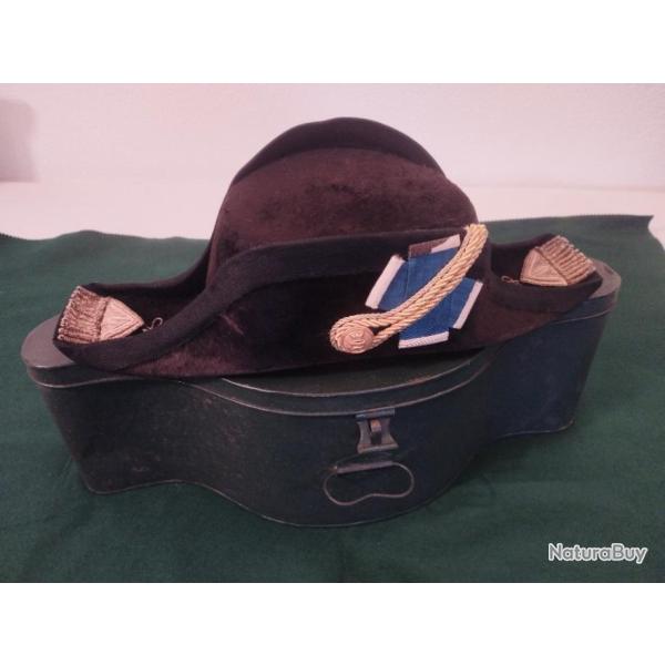 Chapeau  bicorne d�Officier   de le admiraut� de la Marine  Portuguaise  de la Monarquie ann�es 1885