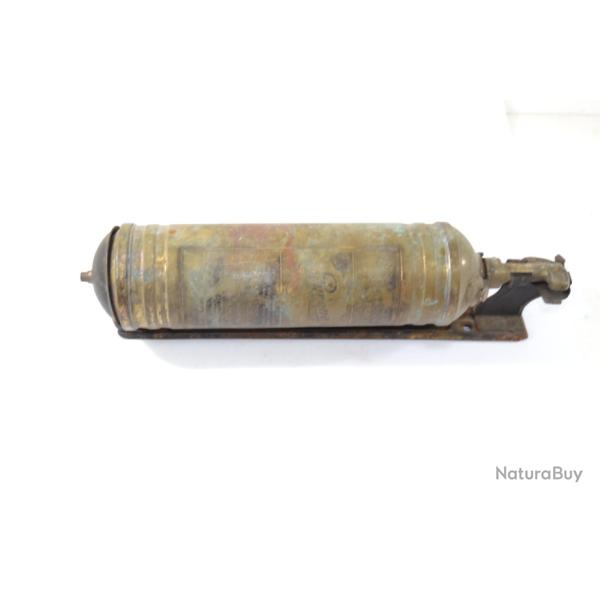 Ancien extincteur Pyrene en laiton avec support Pompier voiture v�hicule d�co usine ann�es 1930 1950