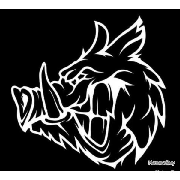 1� SANS RESERVE Autocollant Sanglier 20 cm BuySmart