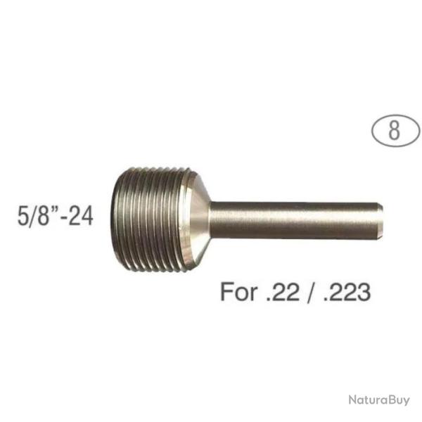 Guide pour matrice de filetage - Mod�le 8 : 5/8"-24 pour calibre 22, 22lr, 223