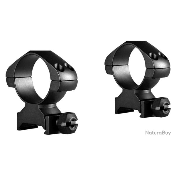 Colliers HAWKE Acier Rail:21 mm Diamtre:30 mm Hauteur: Haut