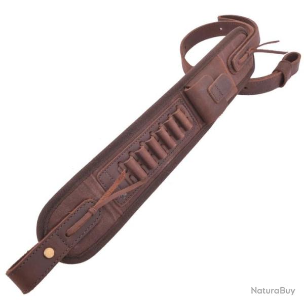 Sangle en cuir pour fusil Righty Hunter Rife. 357 .30-30 (CAFE)