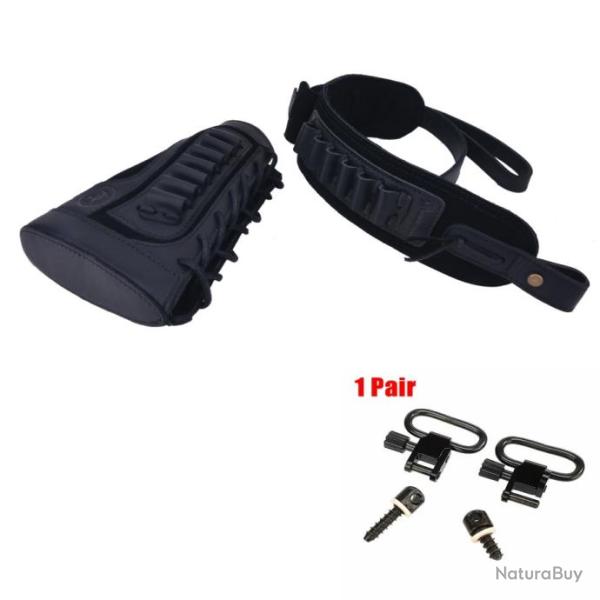 Jeu de crosse en cuir avec �lingue (GAUCHER) 357, .30-30, .38,. 32P1, Spcl.32