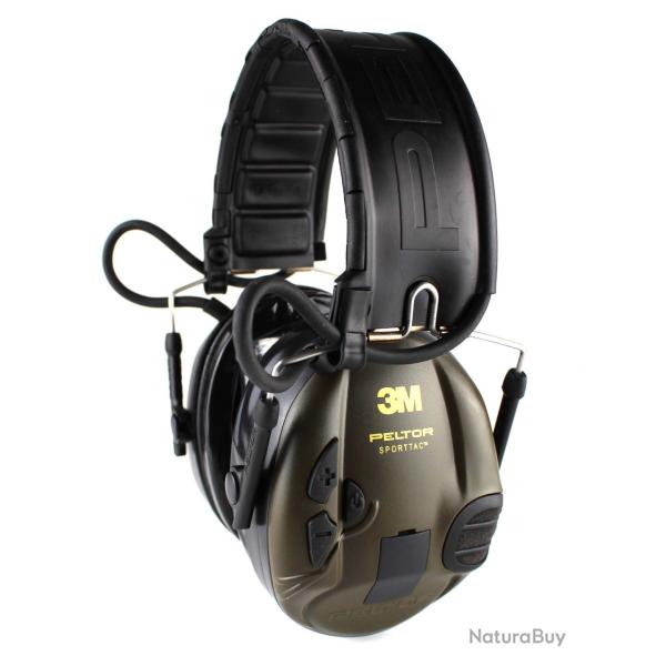 Casque antibruit �lectronique 3M Peltor SportTac - Coquilles Vert / Orange