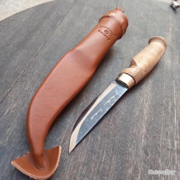 Joli Couteau PUUKKO FINLANDAIS J.MARTTIINI  �tui en cuir Manche en Bois