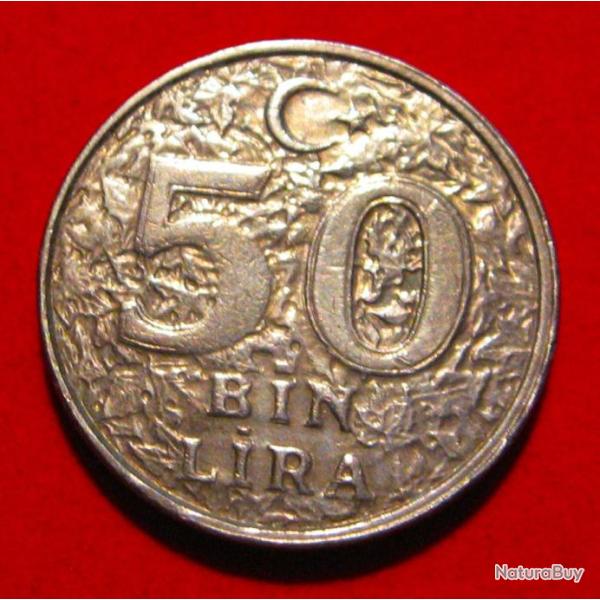 TURQUIE piece de  50 bin-lira 2000 ttb