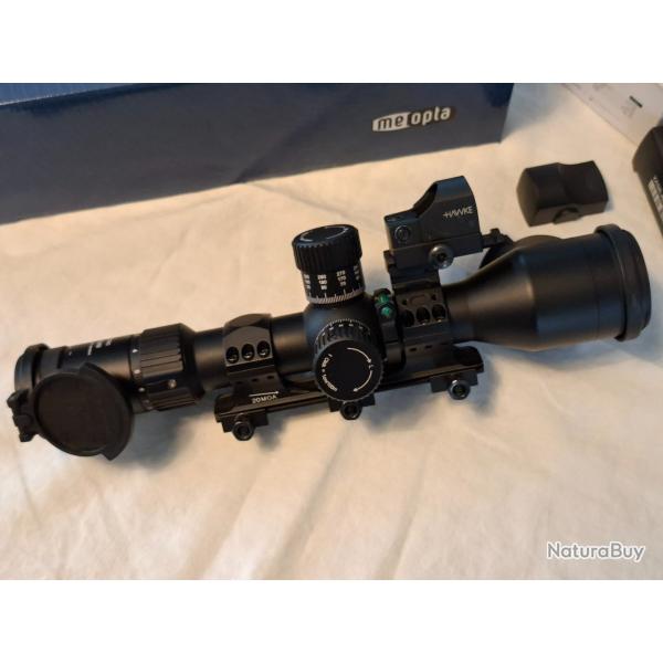 Lunette FFP MEOPTA MEOTAC 3-12x50mm TBE avec montage monobloc et red dot