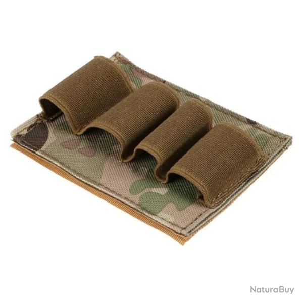 Cartouchi�re velcro autocollante 4 emplacements calibre 12 - Camo MC