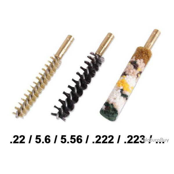 Lot de 3 �couvillons de nettoyage calibre .22 / 5.6 / 5.56 / .222 / .223