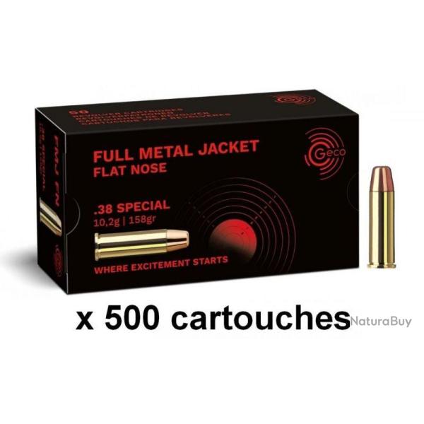 GECO cal.38 Sp�cial FMJ Flat Nose 158gr x500