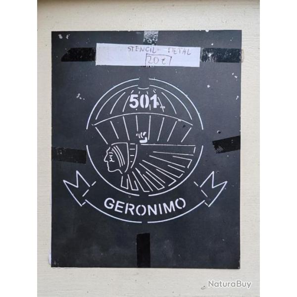 POCHOIR MTALLIQUE DU 501 EME P.I.R. "GERONIMO"