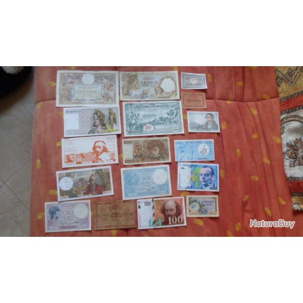 lot de 17 billets ou bons FRANCE+5 cadeaux surprise li�s numismatique