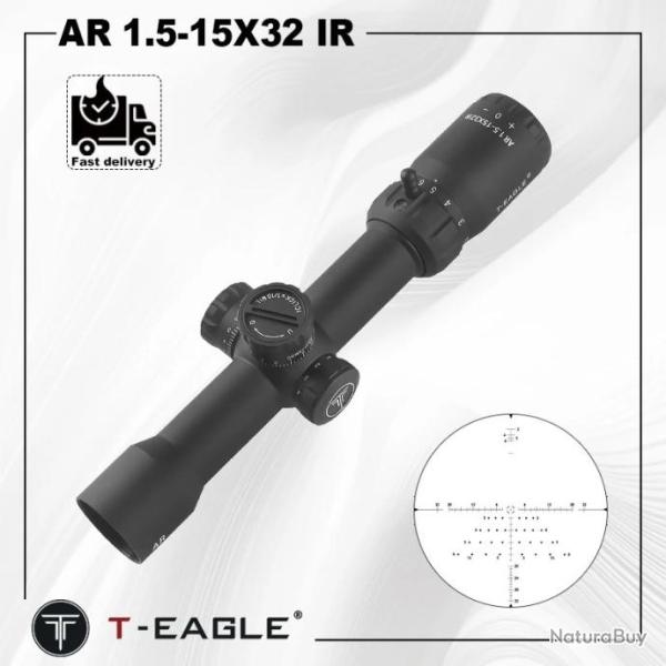 T-Eagle Lunette de Vis�e AR 1.5-15x32IR 20mm bas Paiement en 3 ou 4 fois
