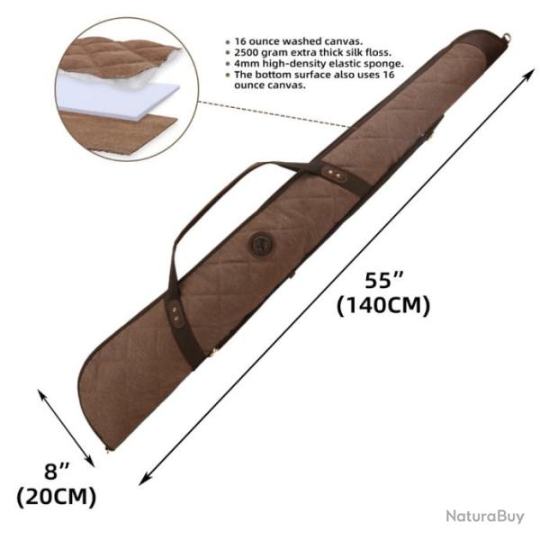 WAYNE'S DOG-�tui souple pour fusil � port�e de main 55" NO SCOPE MARRON