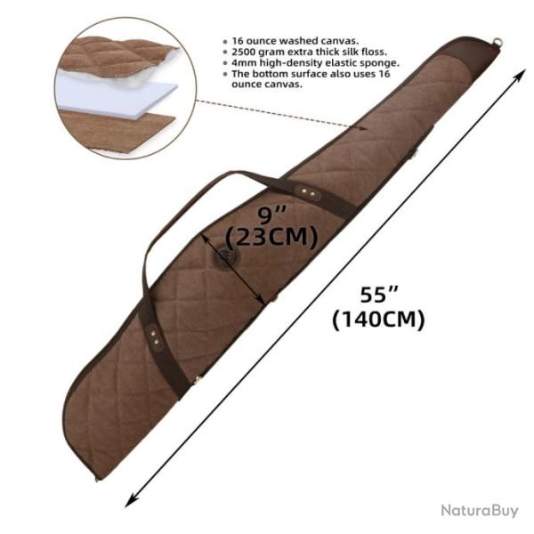WAYNE'S DOG-�tui souple pour fusil � port�e de main 55" WITH SCOPE MARRON LIVRAISON GRATUITE !!