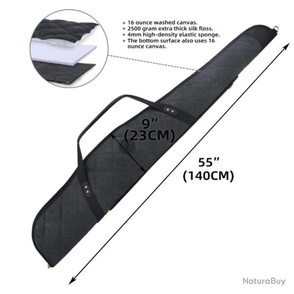 WAYNE'S DOG-�tui souple pour fusil � port�e de main 55" WITH SCOPE NOIR