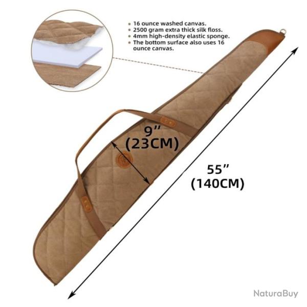 WAYNE'S DOG-�tui souple pour fusil � port�e de main 55" WITH SCOPE BEIGE