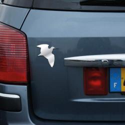 Autocollant b&eacute;casse chrom&eacute; 3D