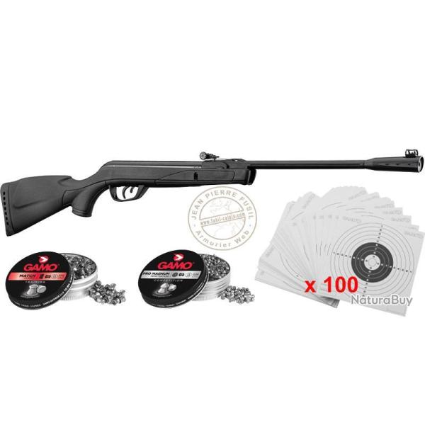 Pack carabine � plombs 4,5 mm GAMO Deltamax Force Whisper (7 Joules) - PROMOTION