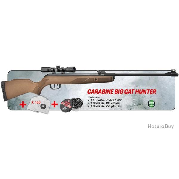 Pack carabine � plombs 4,5 mm GAMO Big Cat Hunter (19,9 Joules) - PROMOTION