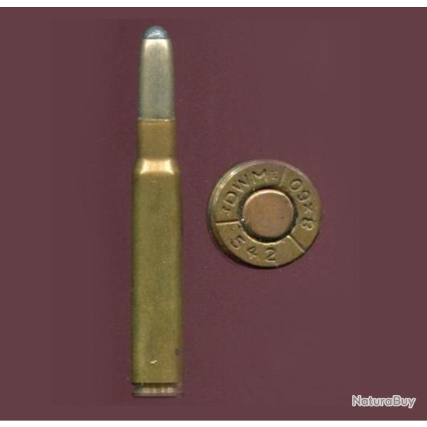 8 x 60 - balle 1/2 blind�e nickel-plomb - marquage :  DWM / 8x60 / 542 / - 542 est le N� d'�tui DWM