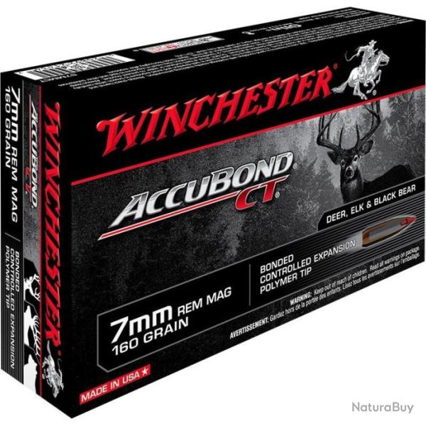 Wahoo ! 2 BOITES DE 20 BALLES WINCHESTER ACCUBOND CAL 7RM 160GR  10.37G
