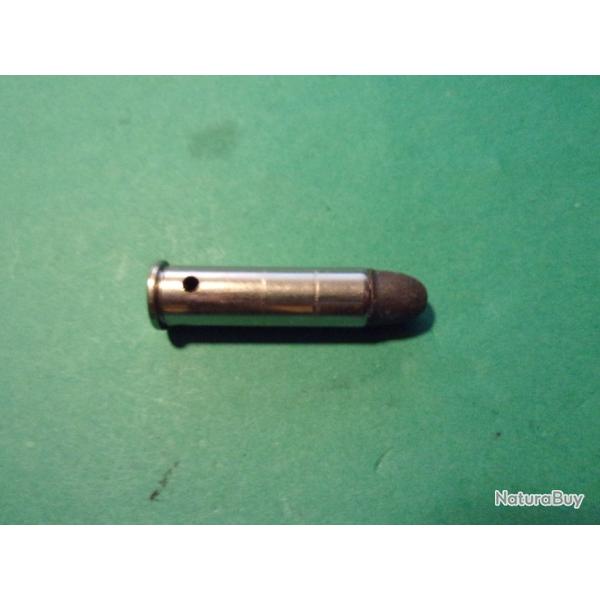 1 munition Winchester Super 357 Mag, �tui nickel�, balle plomb RN, neutralis�e.