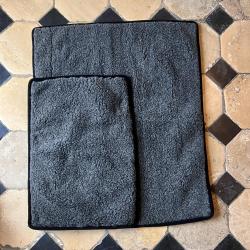 Tapis pour chien et chat pure laine m&eacute;rinos lavable machine XL (extra large) gris anthracite