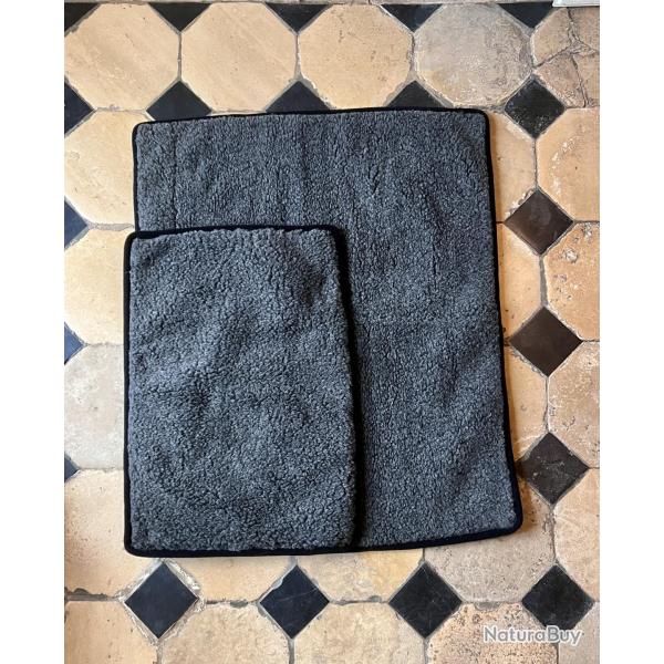 Tapis pour chien et chat pure laine m�rinos lavable machine  XL (extra large) gris anthracite